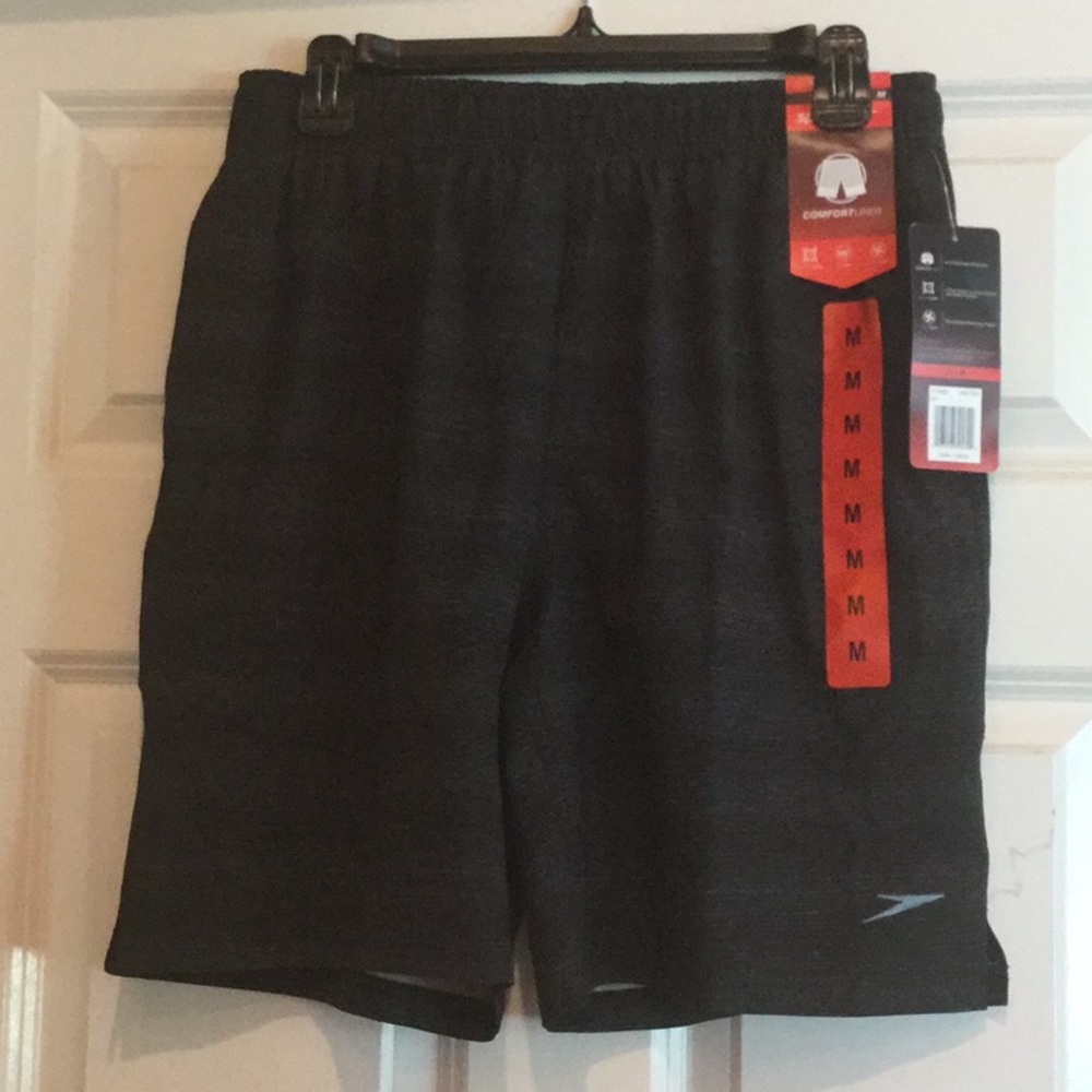 Speedo Men’s Swim Shorts with ComfortLiner Black - Picture 1 of 3